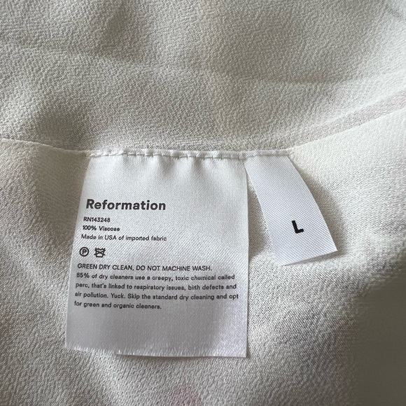 Reformation Floral Midi Dress in Cream and Pink - Picture 15 of 15